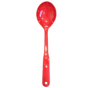 handy housewares 12.5" long handled colorful melamine basting/serving spoon (red, 1 pack)