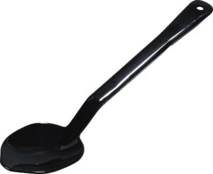 carlisle foodservice products 442003 plastic serving spoons, 14", black (pack of 12)