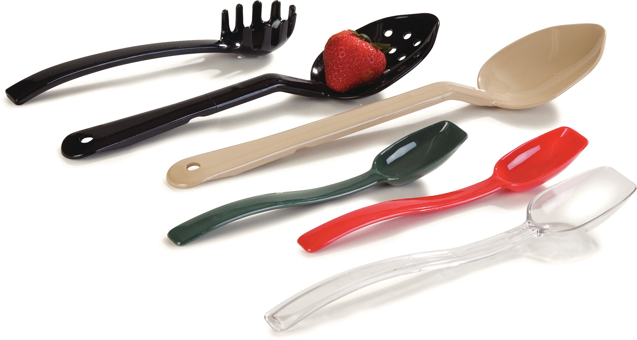 Carlisle FoodService Products 442003 Plastic Serving Spoons, 14", Black (Pack of 12)