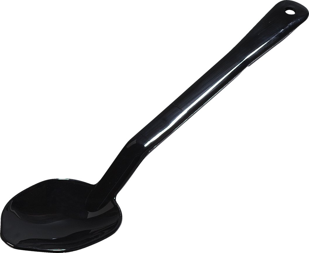 Carlisle FoodService Products 442003 Plastic Serving Spoons, 14", Black (Pack of 12)