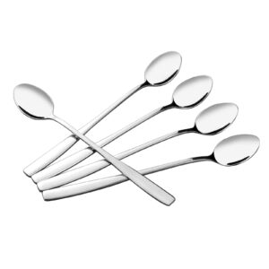 Eagrye Stainless Steel Long Handle Iced Cream Tea Spoon, Set of 12