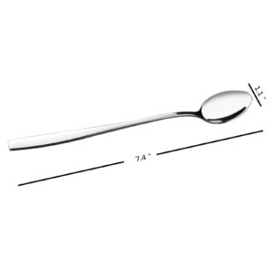 Eagrye Stainless Steel Long Handle Iced Cream Tea Spoon, Set of 12