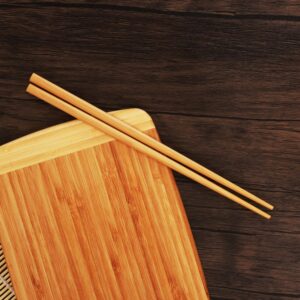 Joyce Chen Reusable Burnished Bamboo Chopsticks Set, 5 Pair