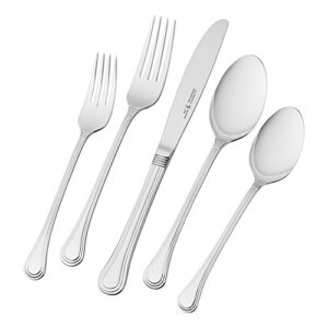 HENCKELS 65-Piece Astley Flatware Set,Silver