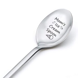 gifts for mom ice cream spoon from daughters sons mother spoon gift for mom mothers day birthday gifts for mama spoons engraved spoon for tea coffee dessert lovers