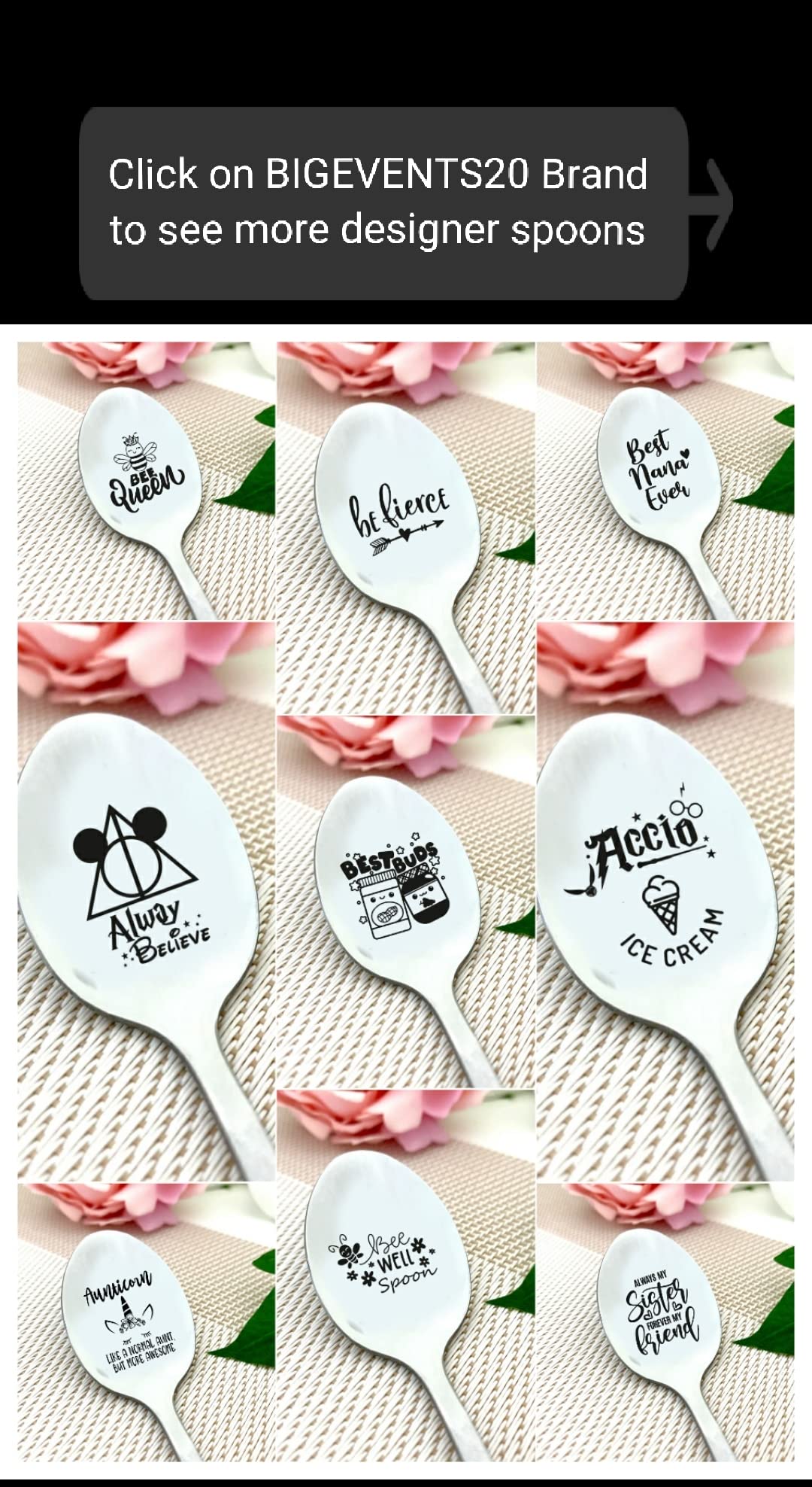 Sip Your Tea & Think of Me Long Distance Gift Valentine gift spoons for tea tea gifts Engraved Stainless Steel Love Gifts for Him Her Men Women Boyfriend Girlfriend