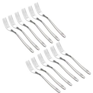 Begale 12-Piece Stainless Steel Dessert Forks, 6.8-INCH