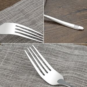 Begale 12-Piece Stainless Steel Dessert Forks, 6.8-INCH