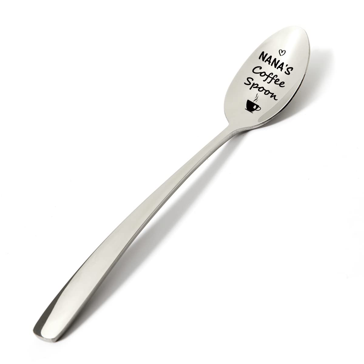 Nana's Coffee Engraved Spoon, Nana Coffee Lover Gifts Spoon Stainless Steel Gift for Mother's Day Birthday Christmas from Grandson Granddaughter