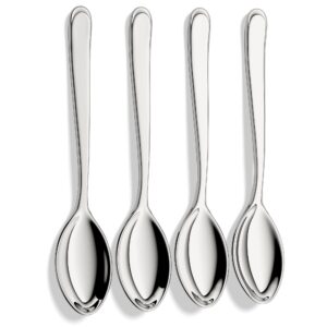demitasse espresso spoons,mini coffee spoons,tea, dessert, bistro spoons,4.75 inch,set of 4,heavy duty and dishwasher safe