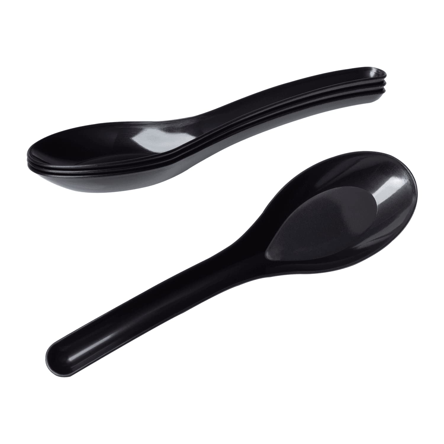 Karat U2015B Med-Heavy Weight Asian Soup Spoon - Black -1,000 ct