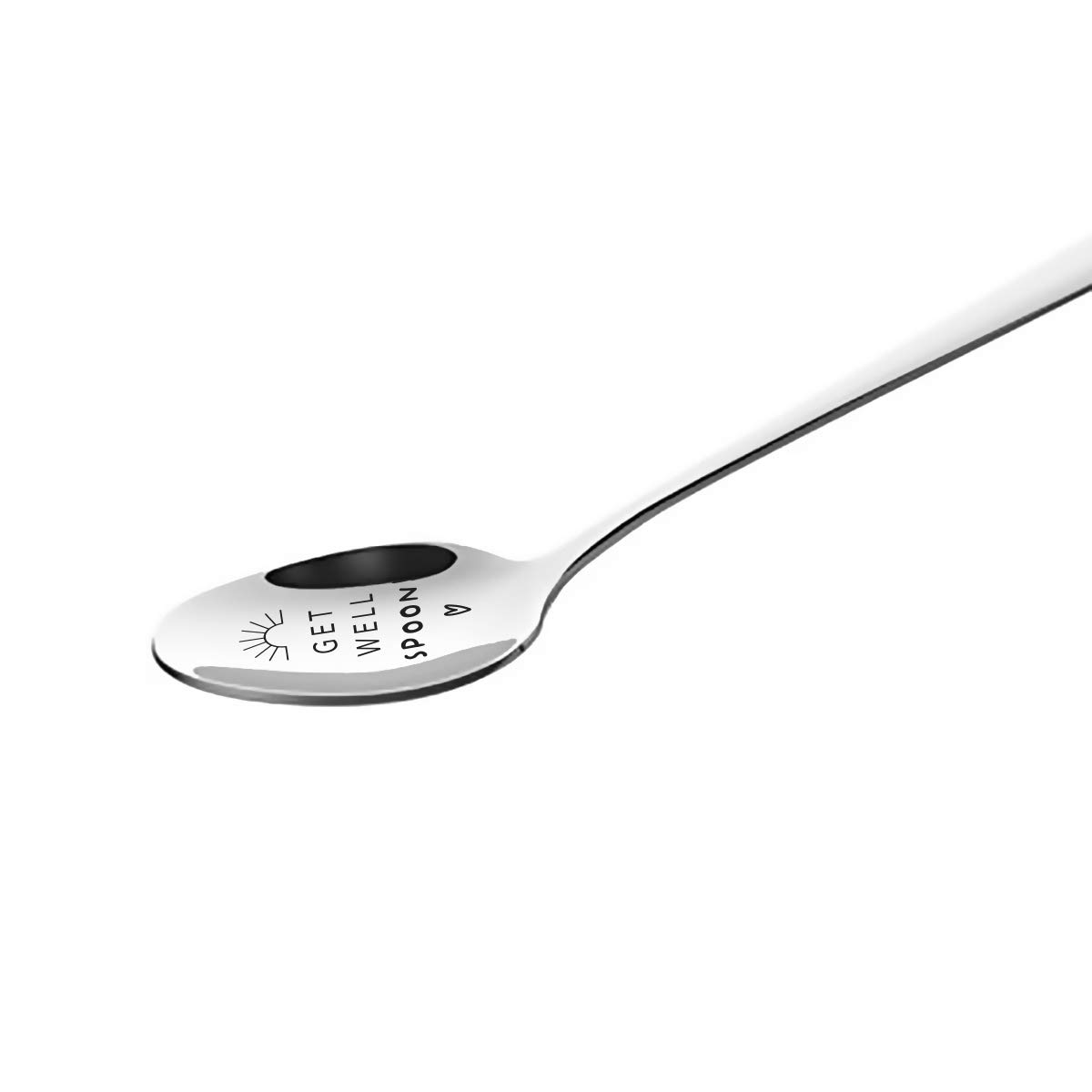 Aakihi Get Well Spoon - Get Well Gifts for Women Men - Best Recovery Gift - Funny Food/Dessert/Tea Spoon Engraved Stainless Steel - Encouragement Gifts for Women Men Teenage Best Friends Christmas