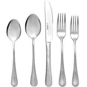 20 Piece 18/10 Stainless Steel Silverware Set - Multipurpose Flatware Utensils for Party, Wedding, Restaurant, Home Dining, Elegant Mirror Finish - Durable, Dishwasher Safe - Service for 4 - by Swiffe