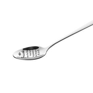 Funny Friendship Spoon Engraved Stainless Steel for Men Him Her Best Friends - Coffee/Ice Cream/Dessert/Cereal Spoon for Women Men - Perfect for Birthday/Valentine/Bridal Shower/