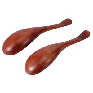 2pcs household wooden soup short handle spoon dinner tableware cutlery kitchen accessory