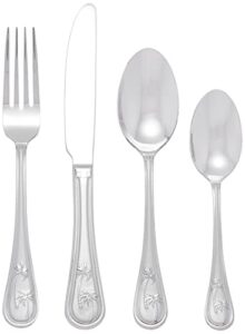 towle palm breeze 16-piece flatware set, stainless steel