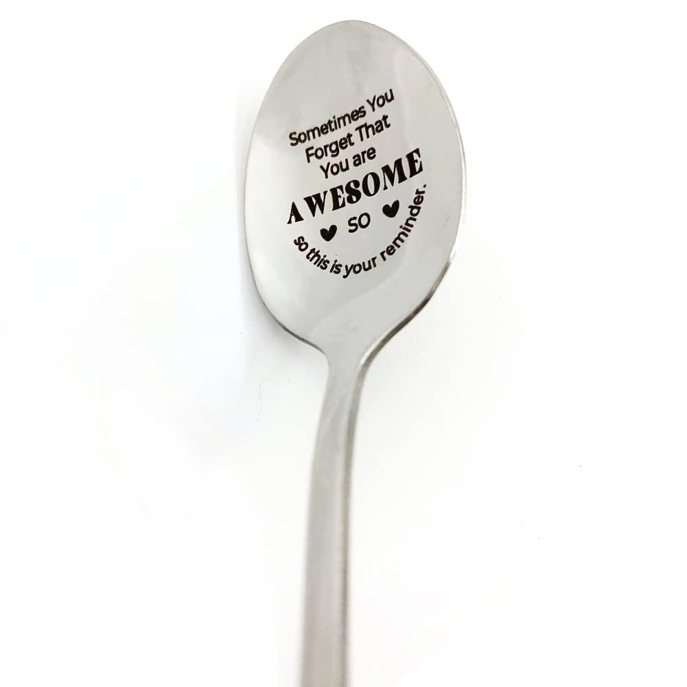 Funny Coffee Spoons for Women Girls Inspirational Gifts for Him Her Tea Spoon Gifts for Tea Coffee Lovers Ice Cream Spoon for Best Friends BFF Birthday Christmas Gift