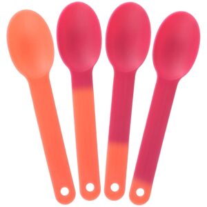 [25 count] xl color changing plastic spoons - changes orange to red - changes color when cold! perfect for halloween! frozen dessert supplies