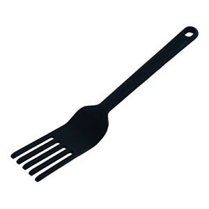 kuhn rikon silicone whisking fork with angled tips & flexible steel core, black