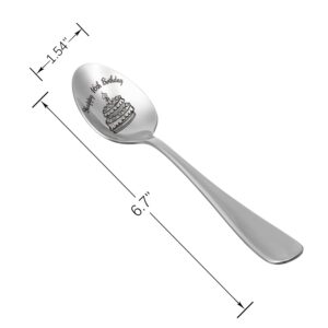 Happy 16th Birthday Spoon&Fork Gifts Engraved Spoon&Fork Personalized Birthday Gifts for Son Daughter Sister Brother Friends