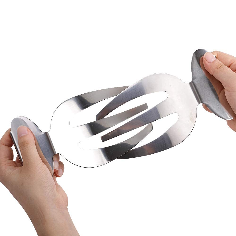 2 Salad Hands stainless Steel Salad Servers Kitchen Helper Pasta Servers