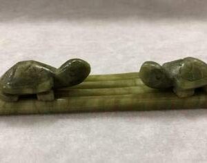 Decorative Stone Natural Jade Turtle Chopsticks Set B 02