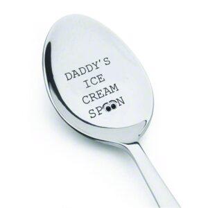 daddy's ice cream spoon with cute little eye symbol father's day gift spoon gift for dad gift for ice cream lover#sp_003