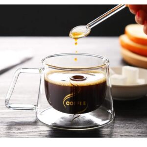 2pcs 13cm/5inch Clear Glass Coffee Mixing Spoon Glass Coffee Milk Tea Spoons Dessert Sugar Bar Cocktail Kitchen Stirring Cooking Spoon Accessories