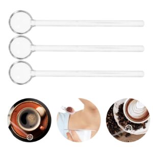 Tofficu 6pcs Clear Glass Spoon Crystal Clear Petite Teaspoons Glass Espresso or Tea Stirrers Heat- Resistant for Dessert Sampling or Appetizers Honey