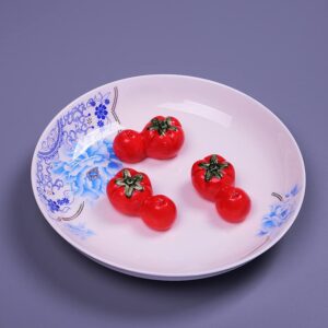 4Pcs Cute Tomato Watermelon Ceramic Chopstick Holder Creative Fruit Chopstick Rest Rack Stand Utensil Holder for Chopsticks Forks Spoons Table Decor, Red