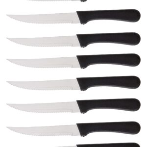 Steak Knives Serrated Set, Restaurant Quality, Stainless Steel, 4.25-Inch, Pointed Tip (8)