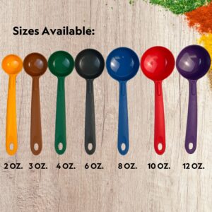 Rite-Size 12 oz. Solid Round Circle Server Portion Utensil, Copolymer Plastic Heat Resistant Professional Cooking Tool, Purple