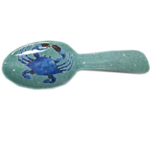 chesapeake bay melamine blue crab design spoon rest 69918 10.6 inches