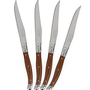 French Home Laguiole Steak Knives, Set of 4 (Wood Grain)