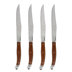 French Home Laguiole Steak Knives, Set of 4 (Wood Grain)