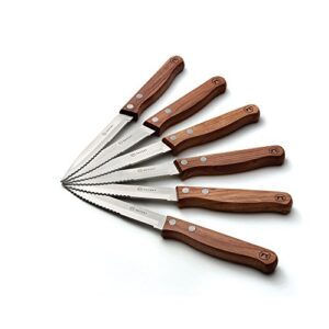 outset qb90 cutting, set of 6, rosewood steak knives set of 6