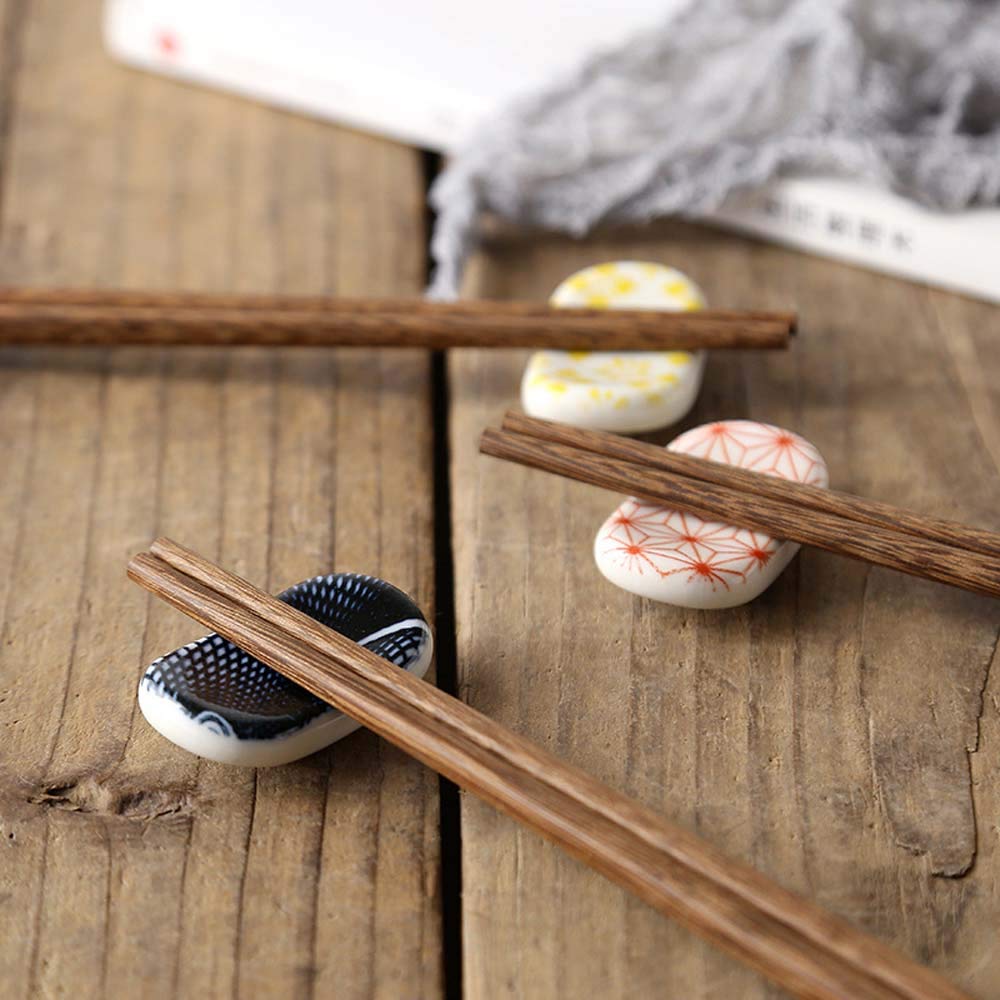 Chopsticks Holder Ceramic Stand Home Kitchen Chopstick Rest Stand Japanese-style Decorative Spoon Fork Tableware (A)