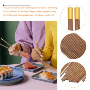 Yardwe 10 Pairs Chopsticks Existing Tableware Wooden Cutlery Toddler Cutlery Sushi Chopstick Wood Cutlery Rust Proof Dinner Chopstick Daily Use Food Chopstick Wenge Dishwasher Accessories