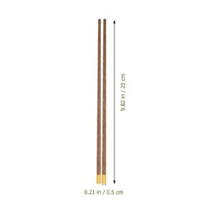 Yardwe 10 Pairs Chopsticks Existing Tableware Wooden Cutlery Toddler Cutlery Sushi Chopstick Wood Cutlery Rust Proof Dinner Chopstick Daily Use Food Chopstick Wenge Dishwasher Accessories