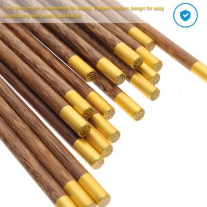 Yardwe 10 Pairs Chopsticks Existing Tableware Wooden Cutlery Toddler Cutlery Sushi Chopstick Wood Cutlery Rust Proof Dinner Chopstick Daily Use Food Chopstick Wenge Dishwasher Accessories