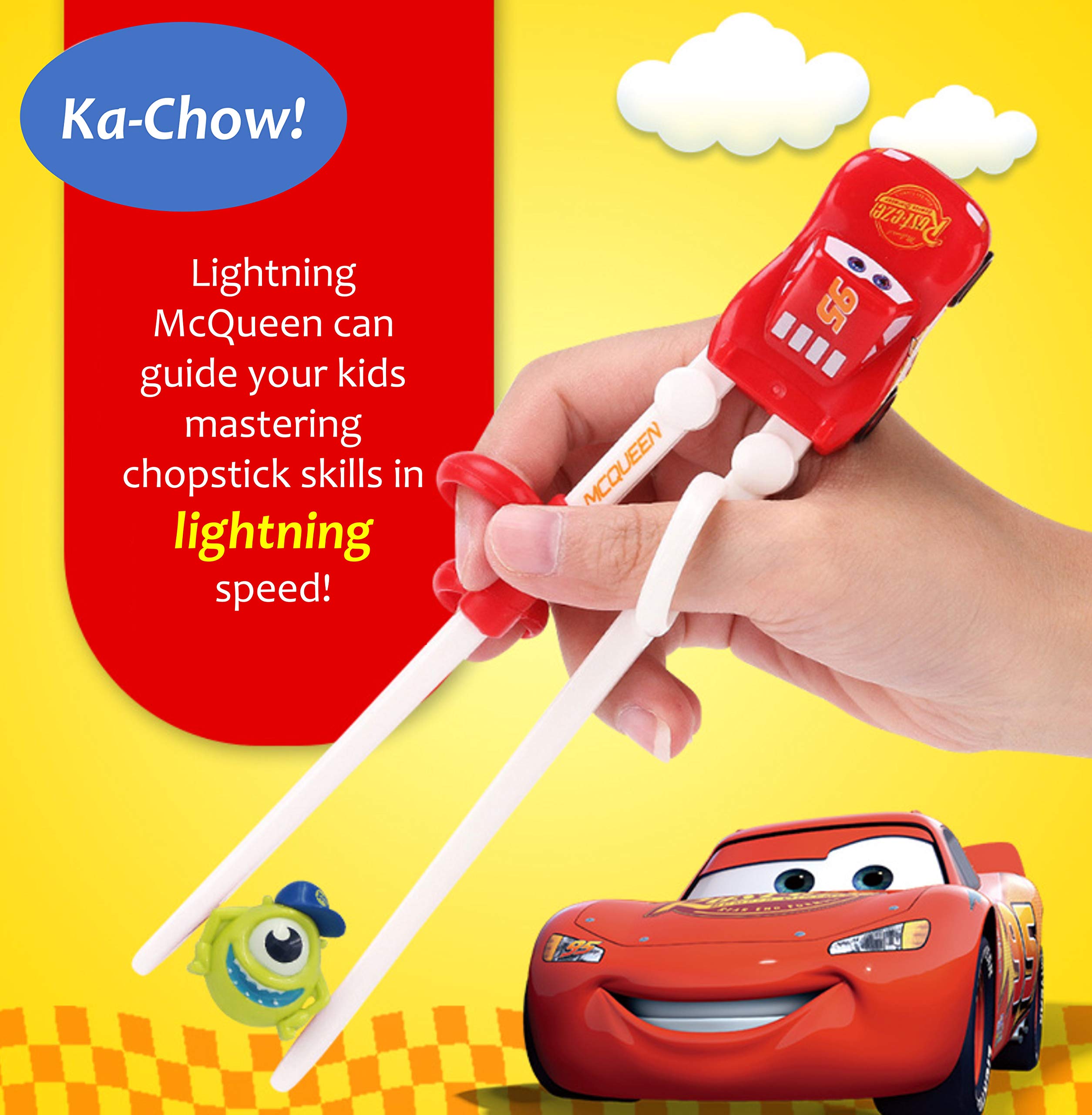 Stitch & Lightning McQueen Chopsticks for Right-handed Children Kids, 2 pairs