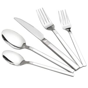 fiazony 80-piece flatware cutlery silverware, stainless steel, service for 16