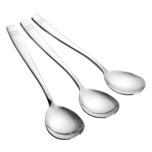 obston stainless steel buffet serving spoons, 9.65 inch dinner buffet spoons, set of 6
