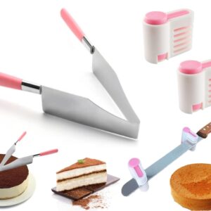 Cake Slicer and Cake Leveler Slicer-Staless Steel Cake Server Cuts the Perfect Cake.Cake Cutter Slicer Stratification Auxiliary Bread Toast Slicer.Kitchen DIY Baking Tool for Cakes, Pie and Desserts