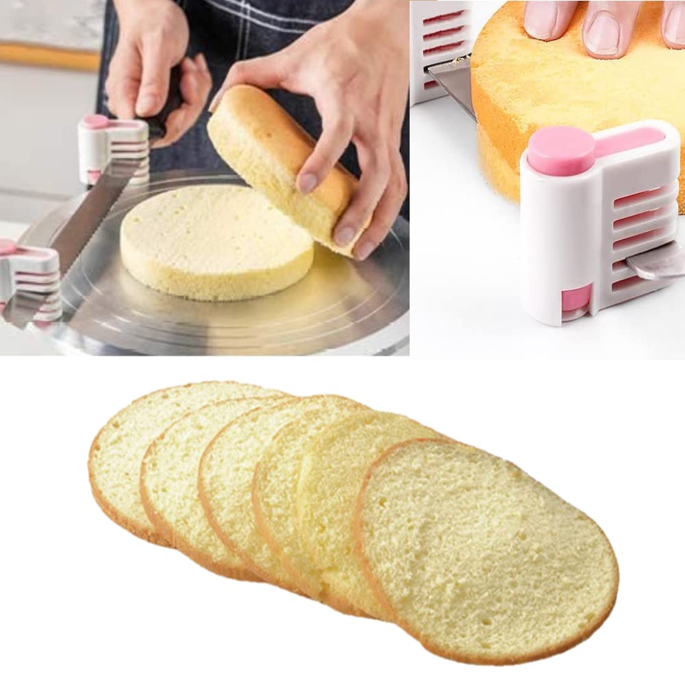 Cake Slicer and Cake Leveler Slicer-Staless Steel Cake Server Cuts the Perfect Cake.Cake Cutter Slicer Stratification Auxiliary Bread Toast Slicer.Kitchen DIY Baking Tool for Cakes, Pie and Desserts