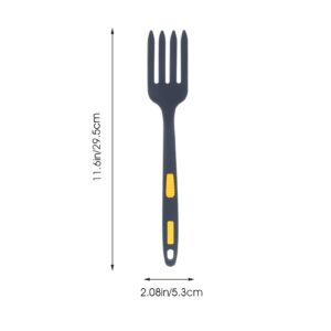 Hemoton Kitchen Gadget Noodle Cooking Fork Silicone Cooking Fork Cooking Spoon Non Stick Salad Fork Noddle Grabber