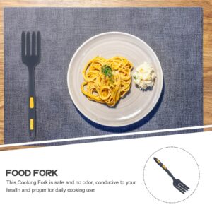 Hemoton Kitchen Gadget Noodle Cooking Fork Silicone Cooking Fork Cooking Spoon Non Stick Salad Fork Noddle Grabber