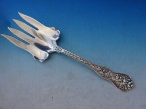 olympian by tiffany and co sterling silver fish serving fork ruffled 9" antique