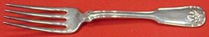 shell and thread by tiffany and co sterling silver regular fork 6 3/4" flatware