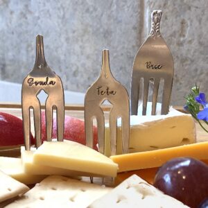 Charming Custom Cheese Marker Forks